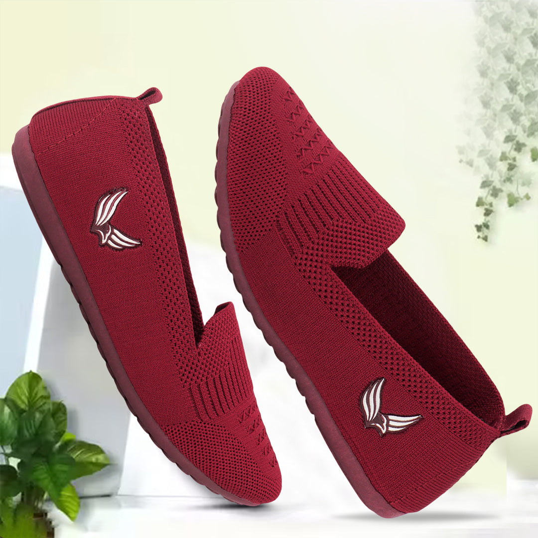 BERSACHE Women's SPORTS – Lightweight, Breathable & Comfortable Daily Wear Shoes(Red-6276).