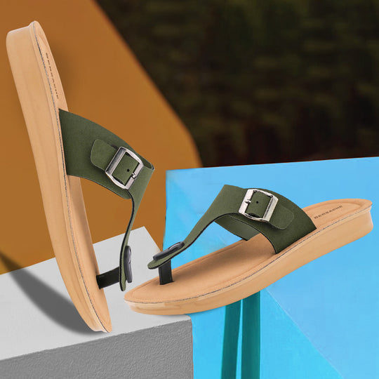 Bersache Extra Soft Classic Casual with  Regular wear with Ultra Soft & Flexibility Technology Flip-Flop for Women's & Girl's (6258-Green)