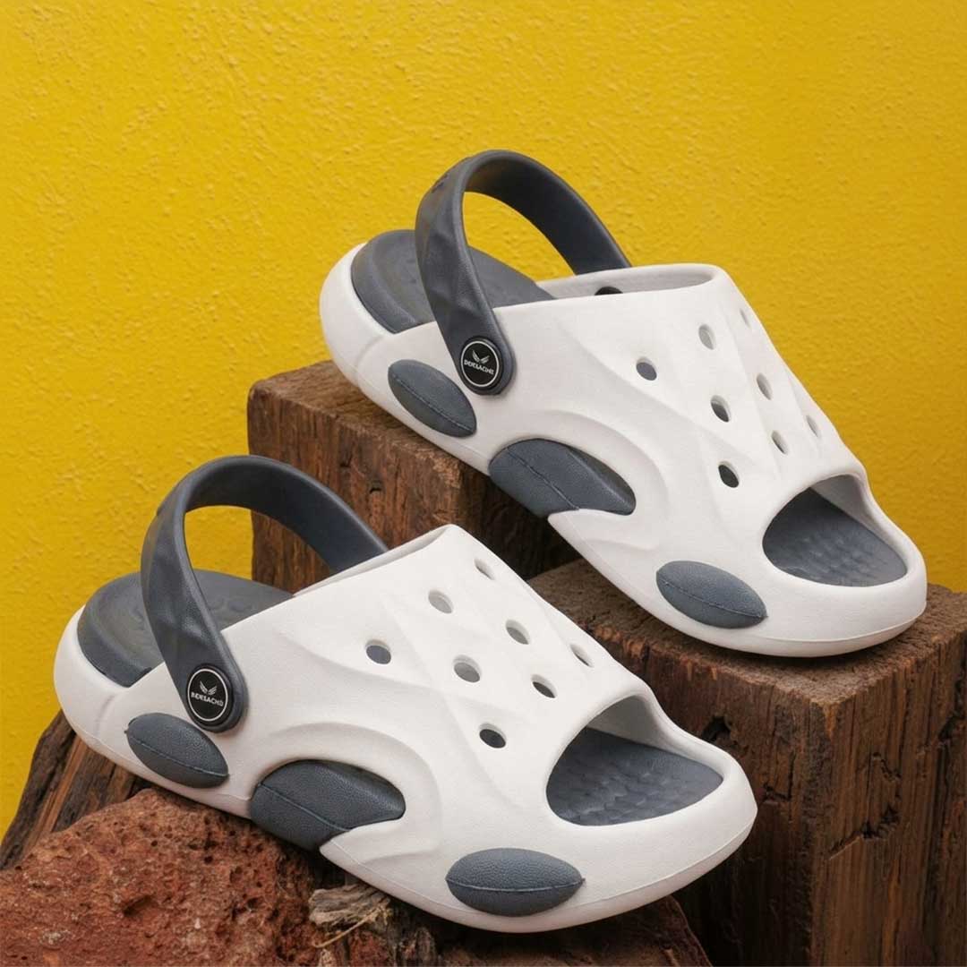 Bersache Extra Soft Classic Casual CHAPPAL with  Regular wear with Ultra Soft & Flexibility Technology Flip-Flop for Kids's-White-6323.