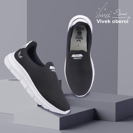 Bersache Lightweight Casual Sneaker Shoes For Men Black-8070
