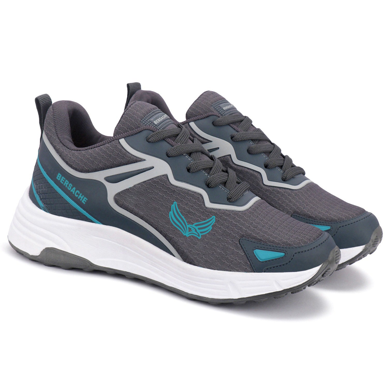 Bersache Premium Sports ,walking,Gym,cricket, Trending  Running Shoes For Men's (Gray-8122)