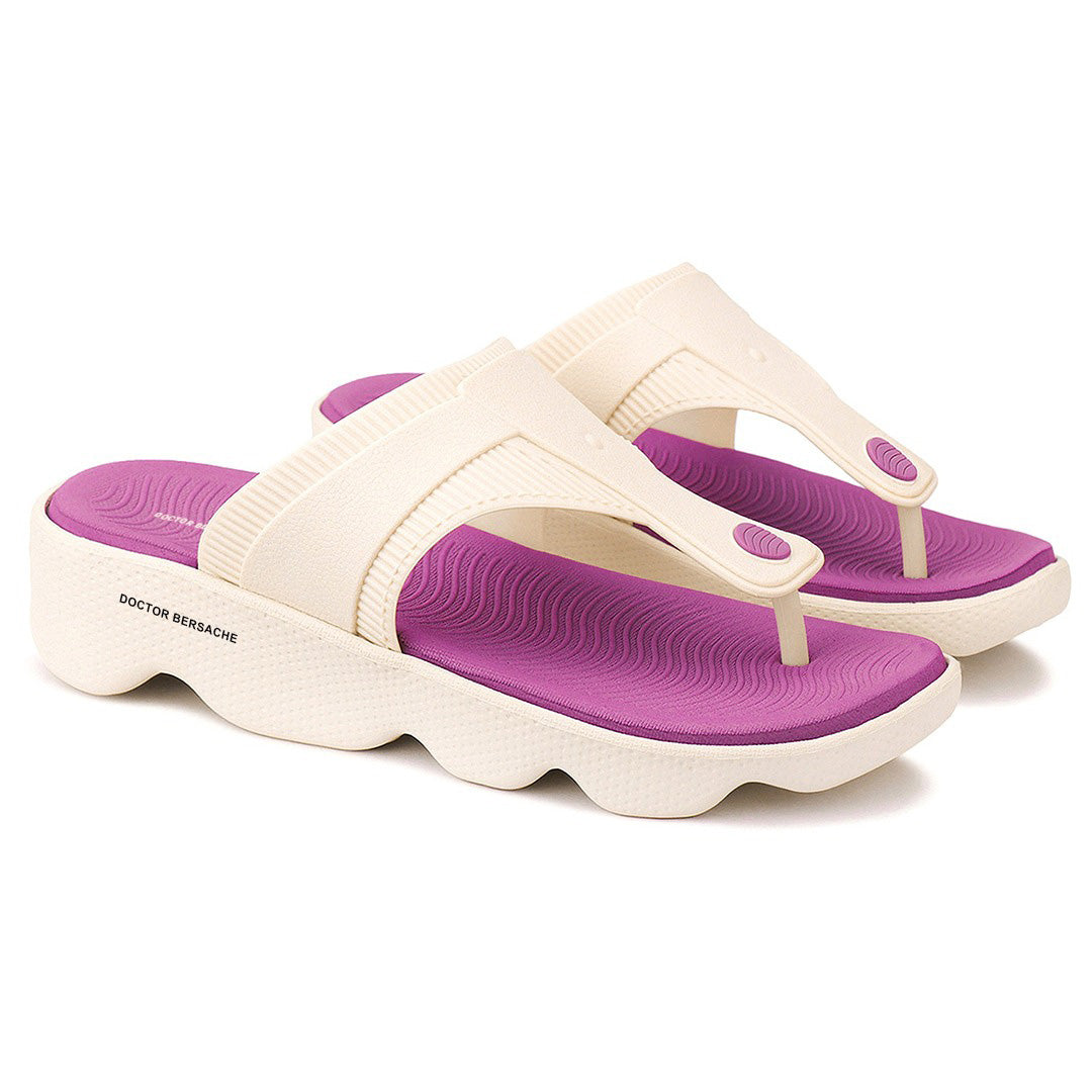 Doctor Bersache Newly Launched Orthopedic Comfort Slippers for Women | Diabetic Friendly | Extra Cushioning | Arch Support | Pain Relief Purple-DB -119