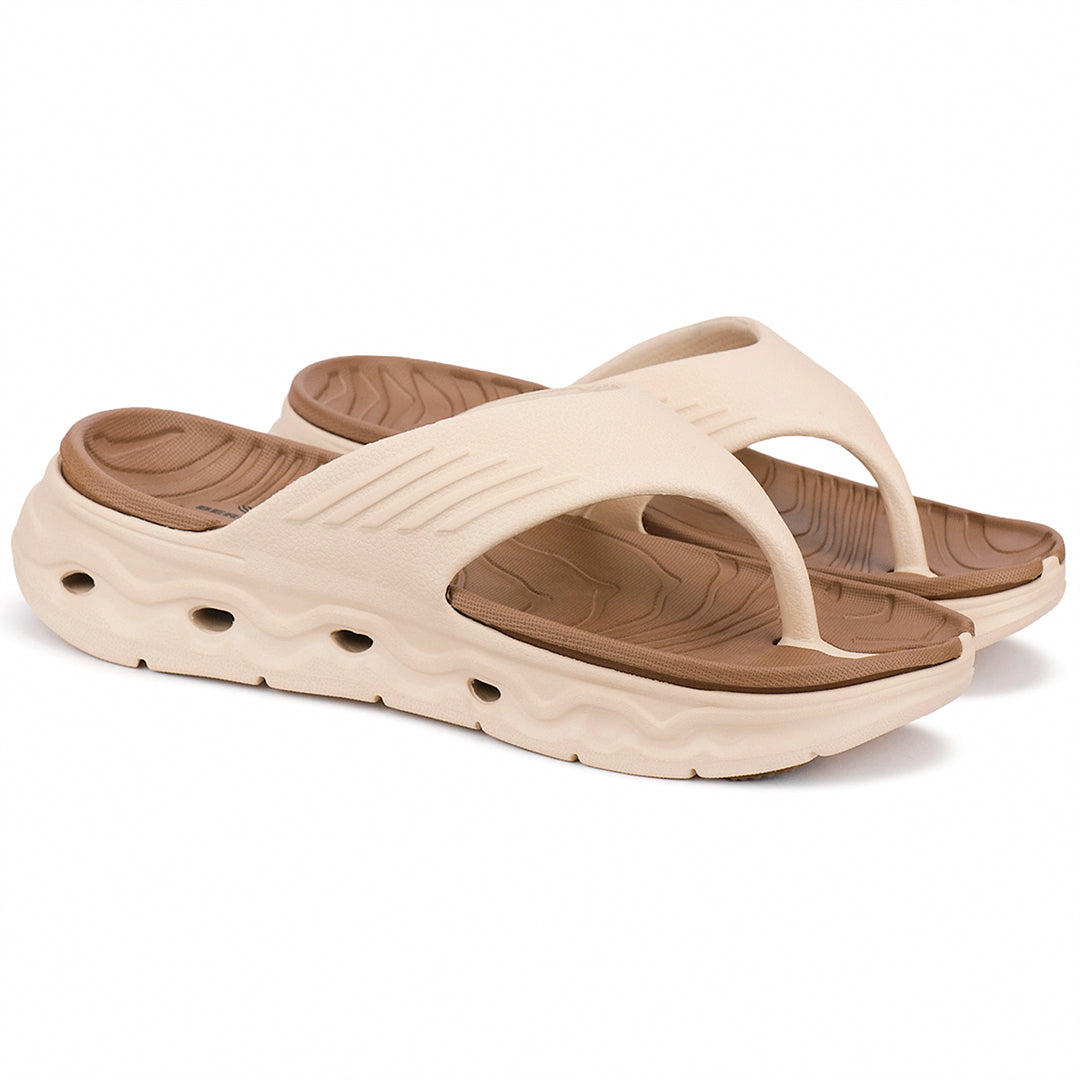 Bersache Extra Soft Classic Casual  with Regular wear with Ultra Soft & Flexibility Technology Sandals for Men's-(6344-Brown & Beige)