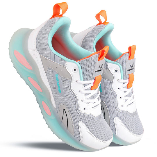 Bersache Lightweight Sports Running Shoes For Men Grey-9050