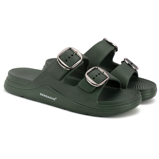 Bersache Extra Soft Classic Casual  with  Regular wear with Ultra Soft & Flexibility Technology Sandals for Men's-(6284-Green)