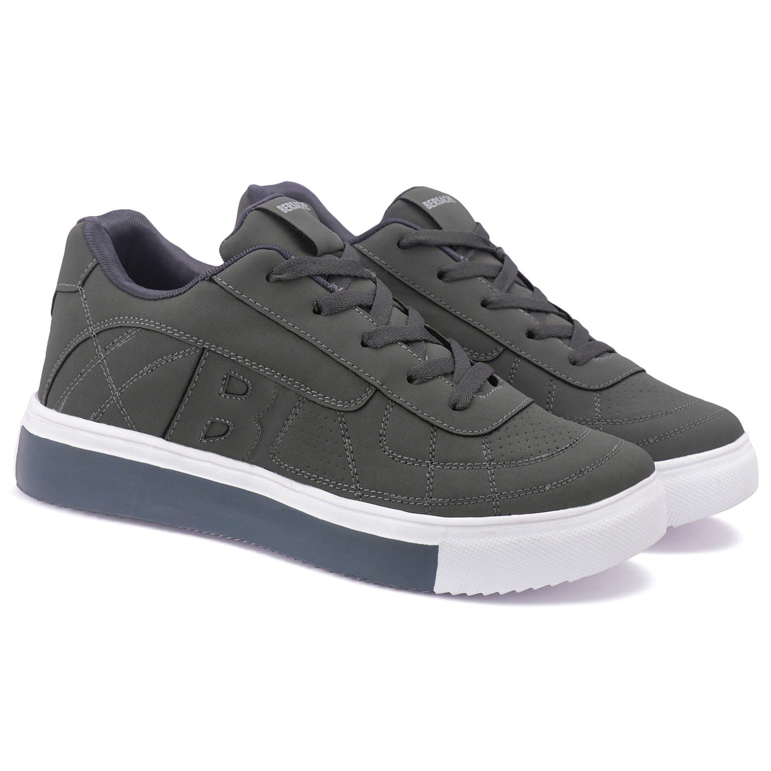 Bersache Casual Sneaker shoe for Men| Soft Cushioned Insole , Slip-Resistance Casuals For Men (8119-Grey)