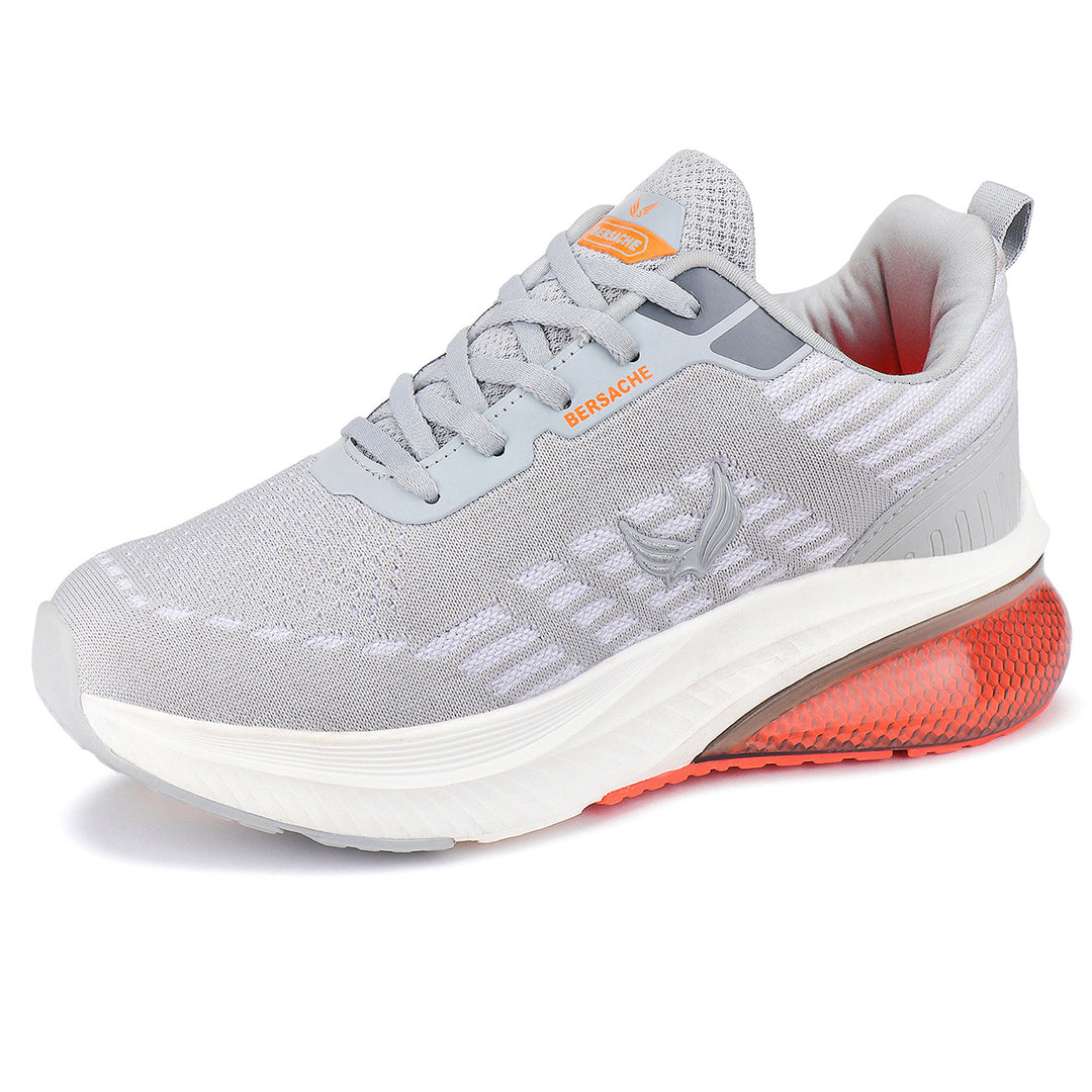 Bersache Lightweight Sports Running Shoes For Men Grey-9073