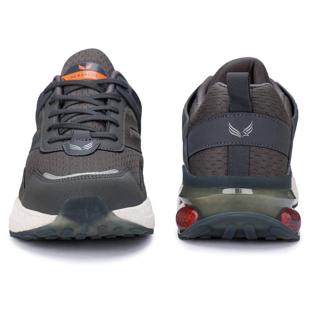 Bersache Lightweight Sports Running Walking Trekking Shoes For Men(Black 9078)