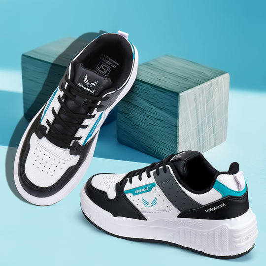 Bersache Sneaker, Loafers ,Casual With Extra Comfort Sneakers For Men's/Boy's (8051-Black & Blue)