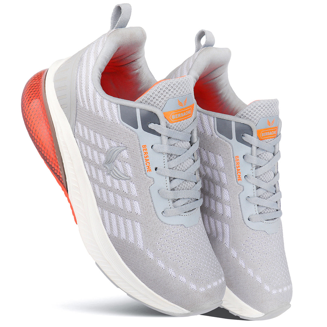Bersache Lightweight Sports Running Shoes For Men Grey-9073