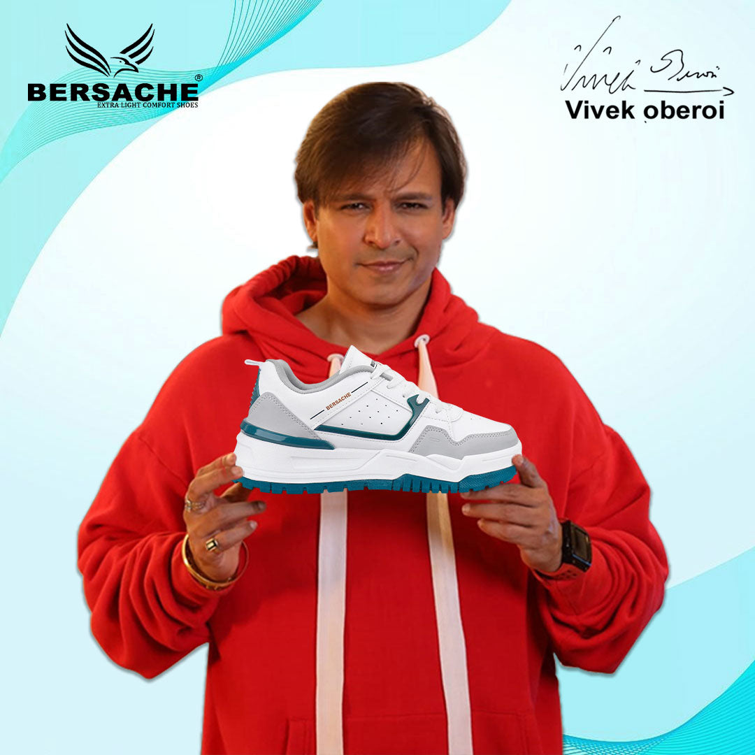 Bersache Casual Sneaker shoe for Men| Soft Cushioned Insole , Slip-Resistance Casuals For Men (White-9219).