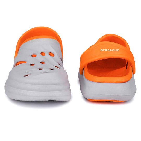Bersache Extra Soft Classic Casual with  Regular wear with Ultra Soft & Flexibility Technology Clogs for Men's & Boy's  Orange 6030
