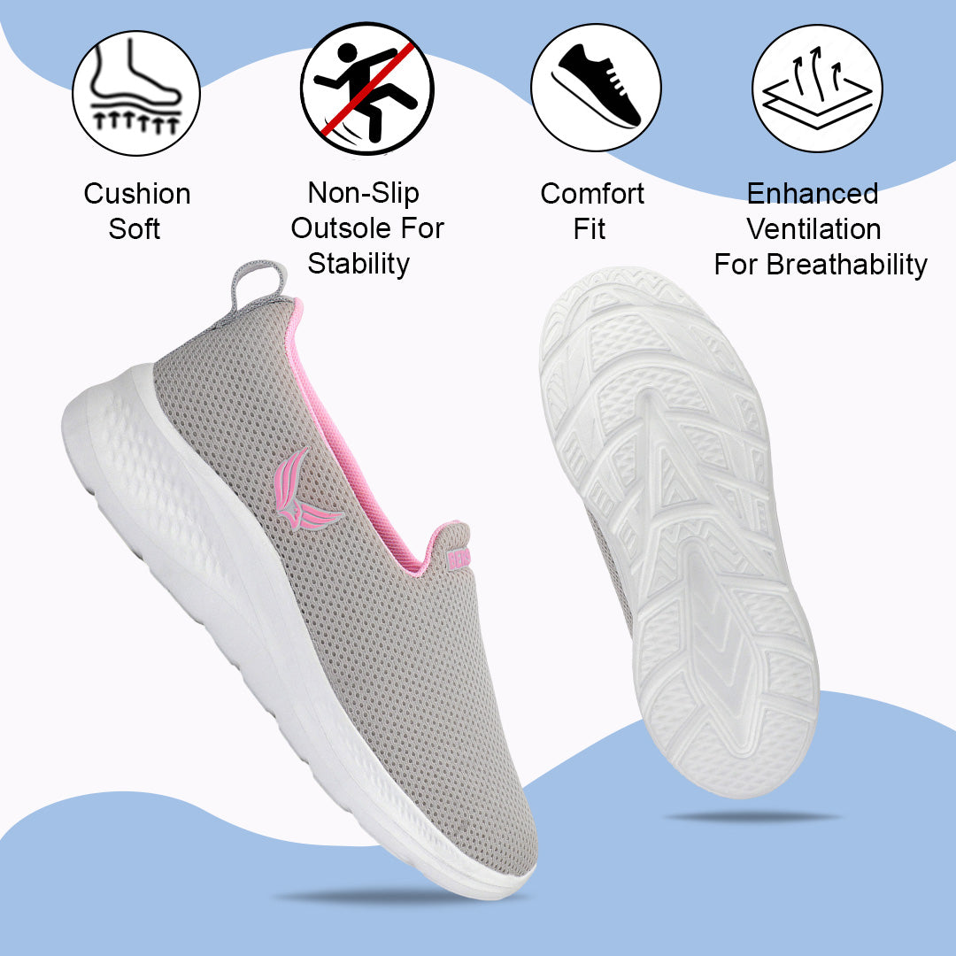 Bersache Sneaker, Loafers ,Casual with Extra comfort Sneaker Colour Changing shoes for Women (Grey-8098)