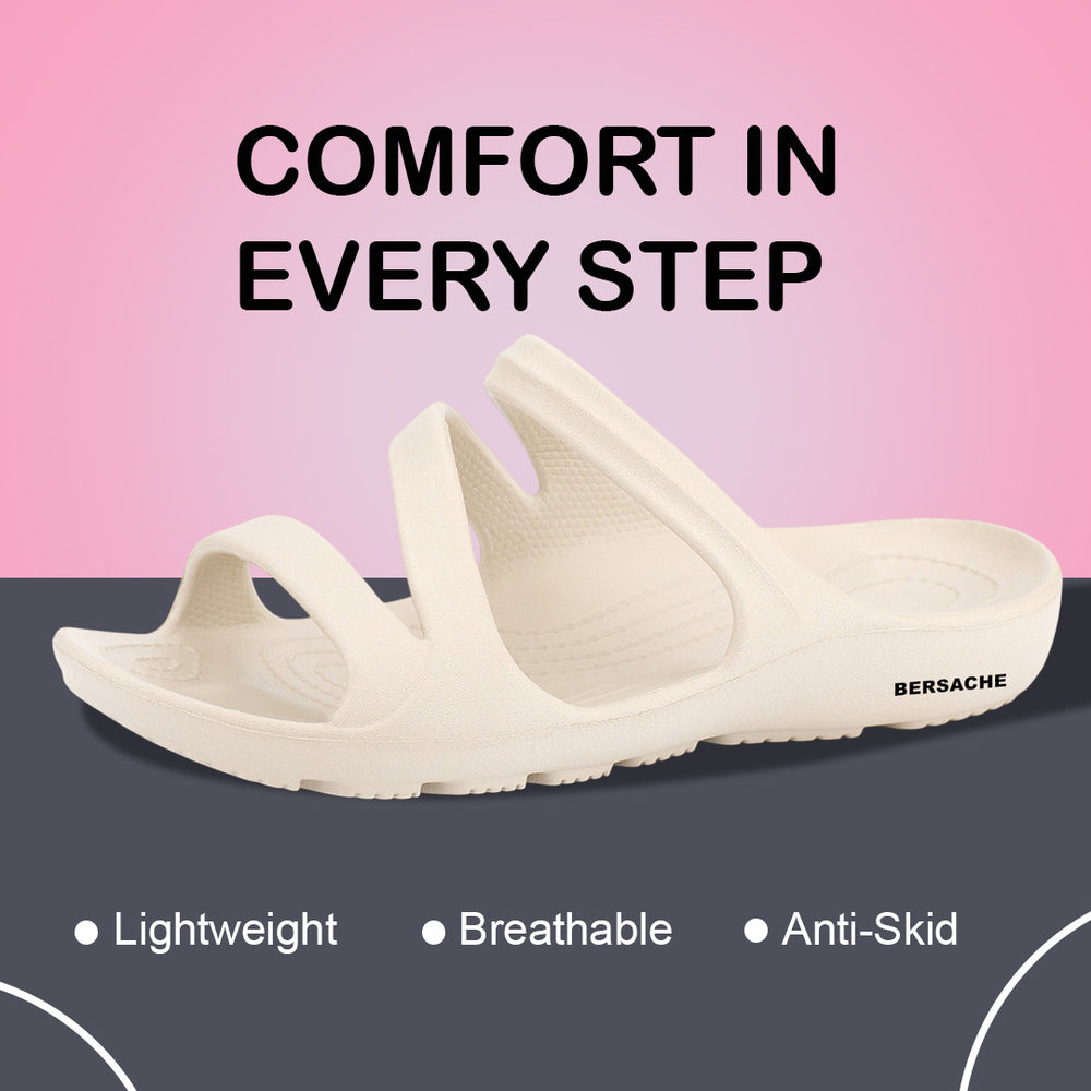 Bersache Extra Soft Classic Casual with  Regular wear with Ultra Soft & Flexibility Technology Slipper For Women's & Girl's-(6251-Beige)