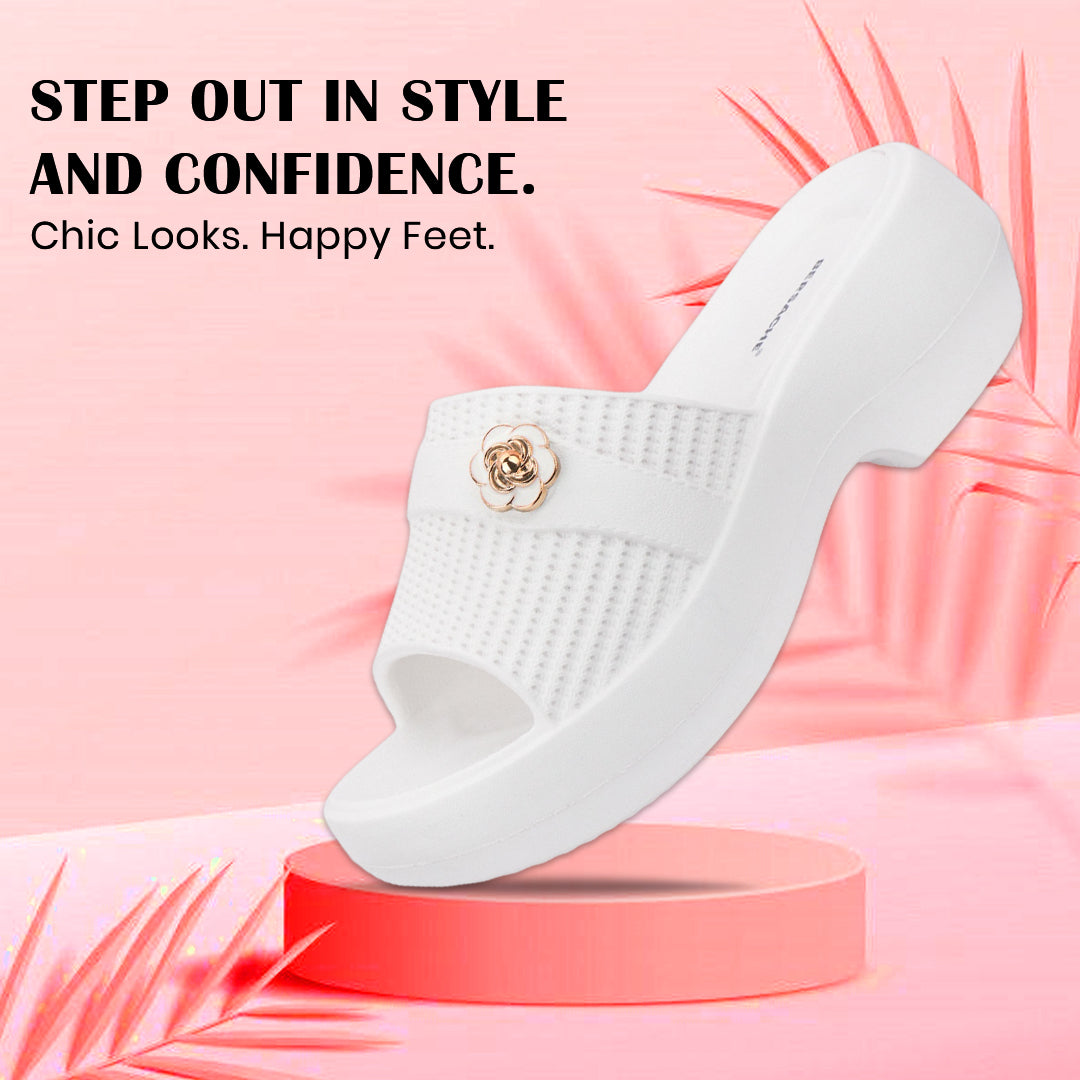 Bersache Extra Soft Classic Casual  with  Regular wear with Ultra Soft & Flexibility Technology Flip-Flop for Women's-(6291-White)