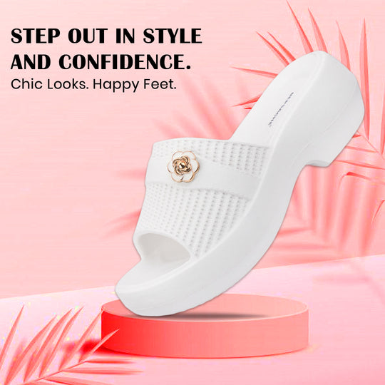 Bersache Extra Soft Classic Casual  with  Regular wear with Ultra Soft & Flexibility Technology Flip-Flop for Women's-(6291-White)