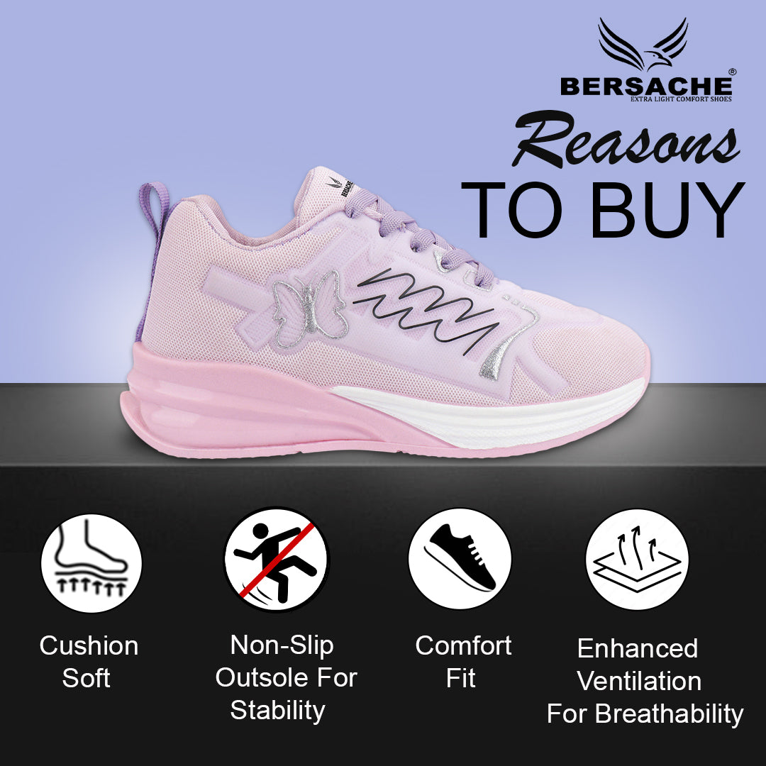 Bersache Premium Sports ,walking,Gym,cricket, Trending  Running Shoes For Women's-(8142-Purple)
