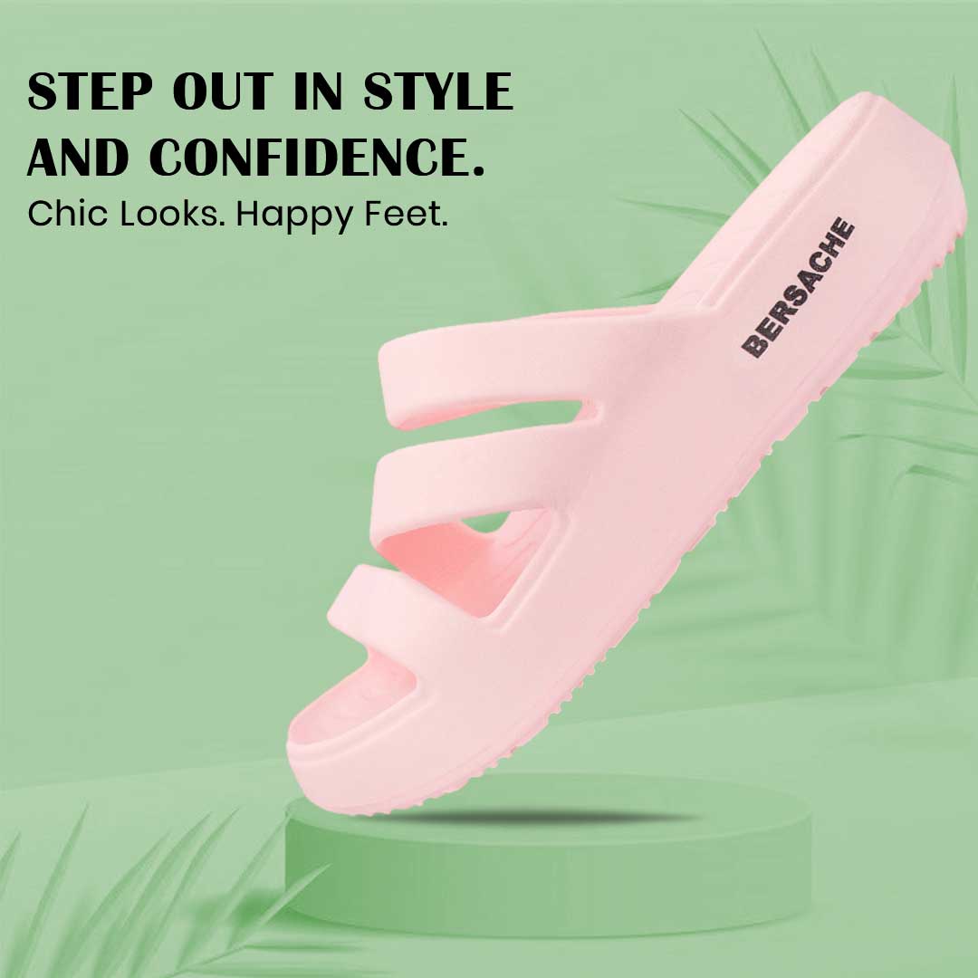 Bersache Extra Soft Classic Casual  with  Regular wear with Ultra Soft & Flexibility Technology Flip-Flop for Women's-(6310-Pink)