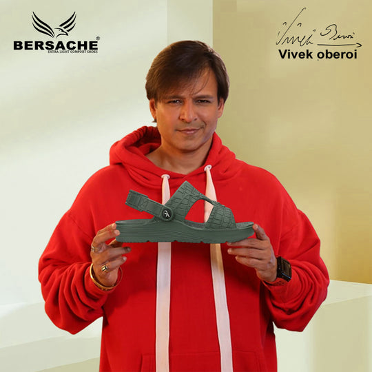 Bersache Extra Soft Classic Casual with  Regular wear with Ultra Soft & Flexibility Technology Sandal For Men's & Boy's-Black-6270