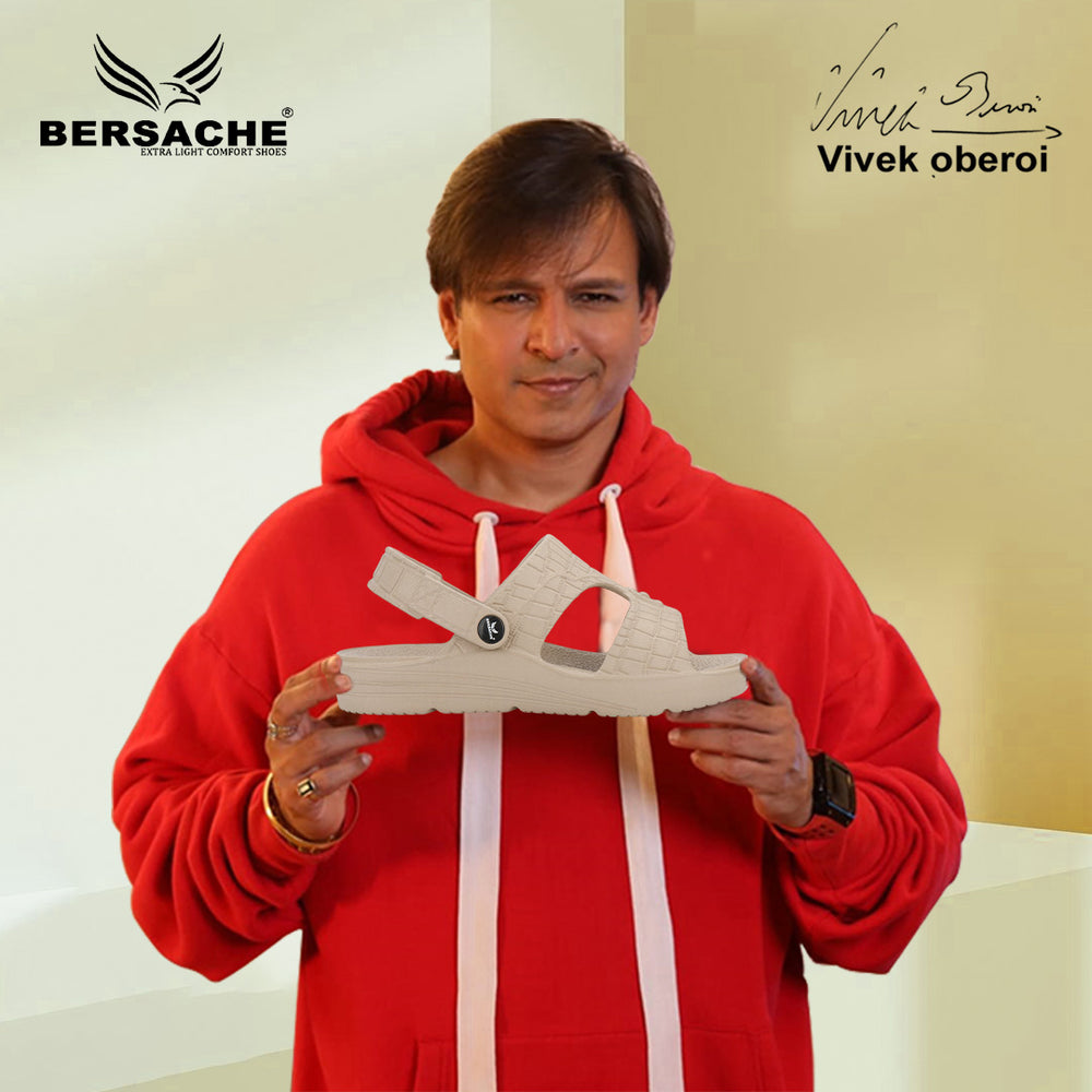 Bersache Extra Soft Classic Casual with  Regular wear with Ultra Soft & Flexibility Technology Sandal For Men's & Boy's Beige-6272