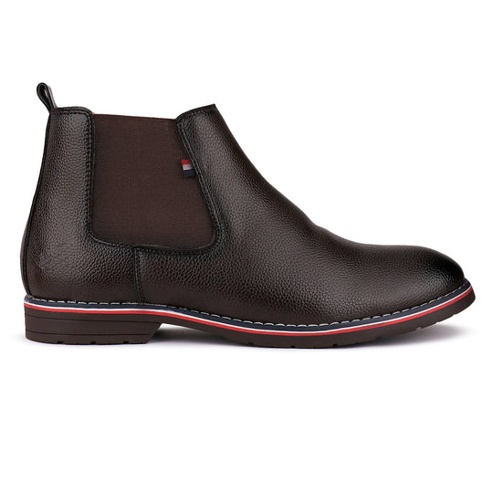 Bersache Comfortable Casual Outdoor Stylish Partywear Boots For Men(9084-Dark Brown)