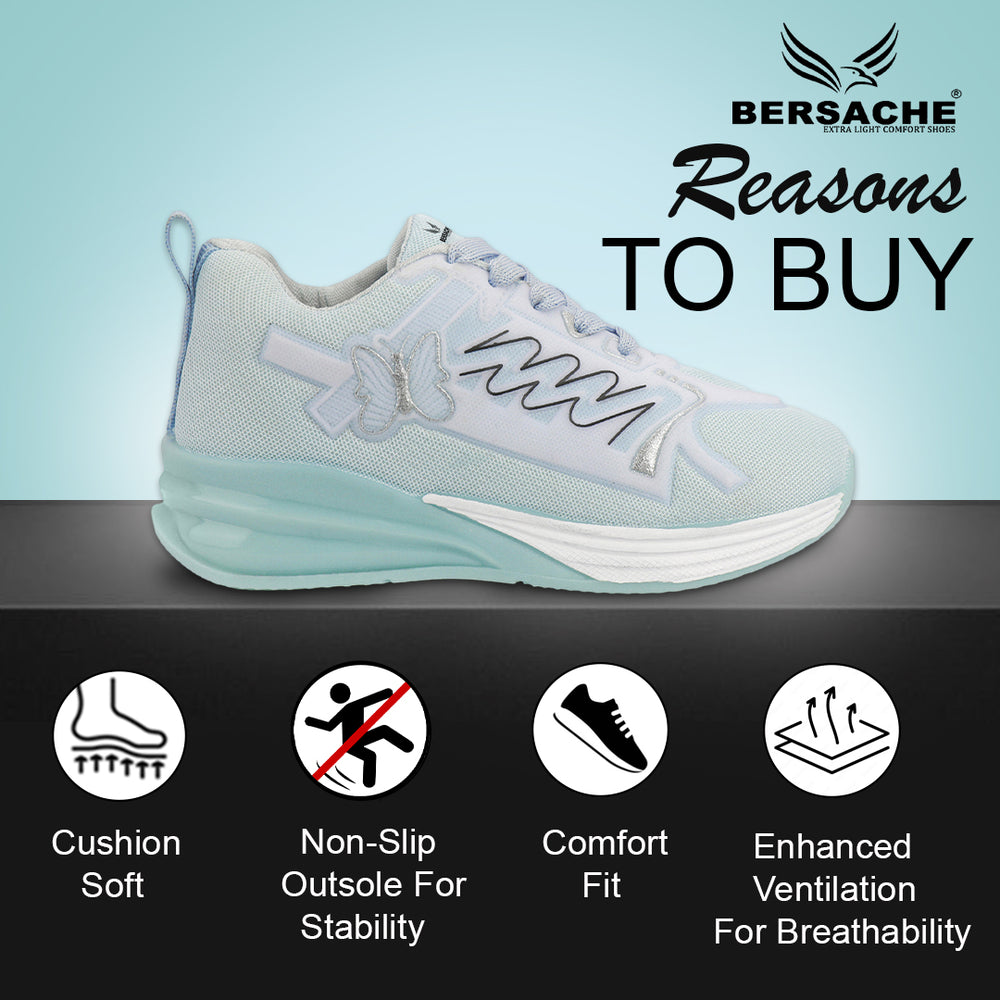 Bersache Premium Sports ,walking,Gym,cricket, Trending  Running Shoes For Women's-(8141-Mint)