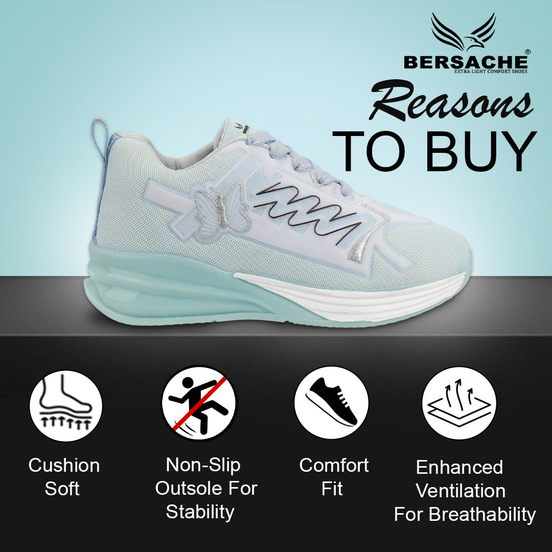 Bersache Premium Sports ,walking,Gym,cricket, Trending  Running Shoes For Women's-(8141-Mint)