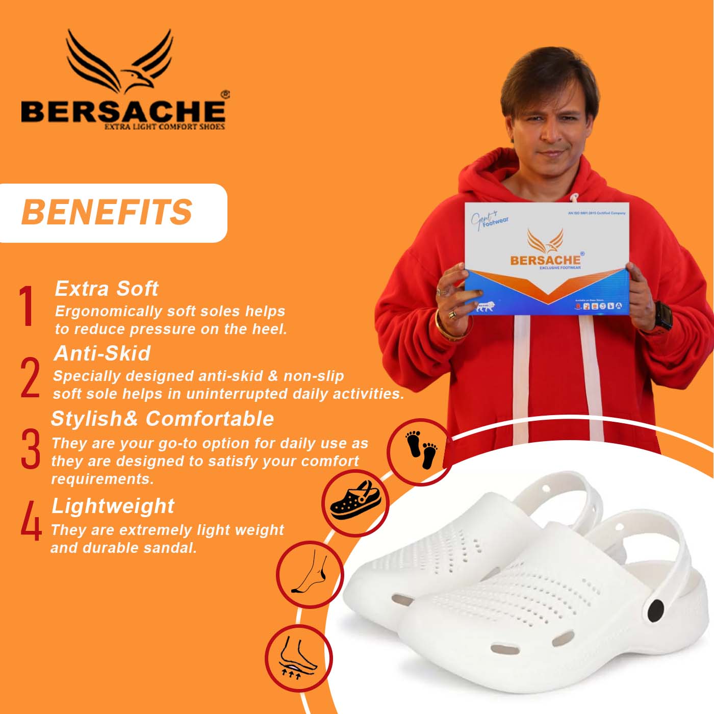 Bersache Extra Soft Classic Casual with  Regular wear with Ultra Soft & Flexibility Technology Sandal For Men's & Boy's-(White-6010)