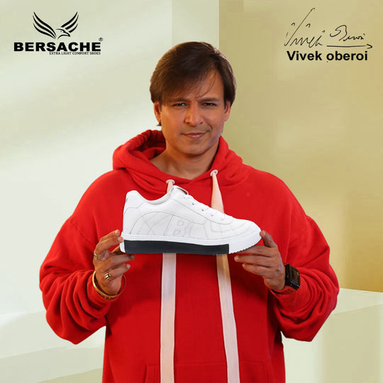 Bersache Casual Sneaker shoe for Men| Soft Cushioned Insole , Slip-Resistance Casuals For Men (8120-White)