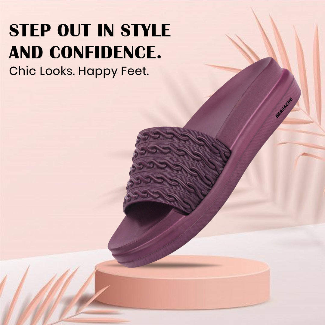 Bersache Extra Soft Classic Casual CHAPPAL with  Regular wear with Ultra Soft & Flexibility Technology  Slippers for Women's-(6336-Purple).