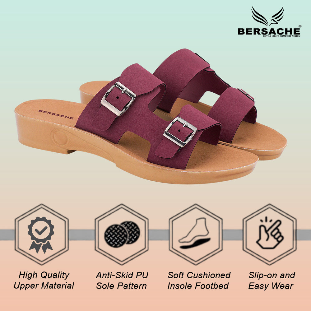 Bersache Extra Soft Classic Casual with  Regular wear with Ultra Soft & Flexibility Technology Sandal's For Women's & Girl's-Brown-6233