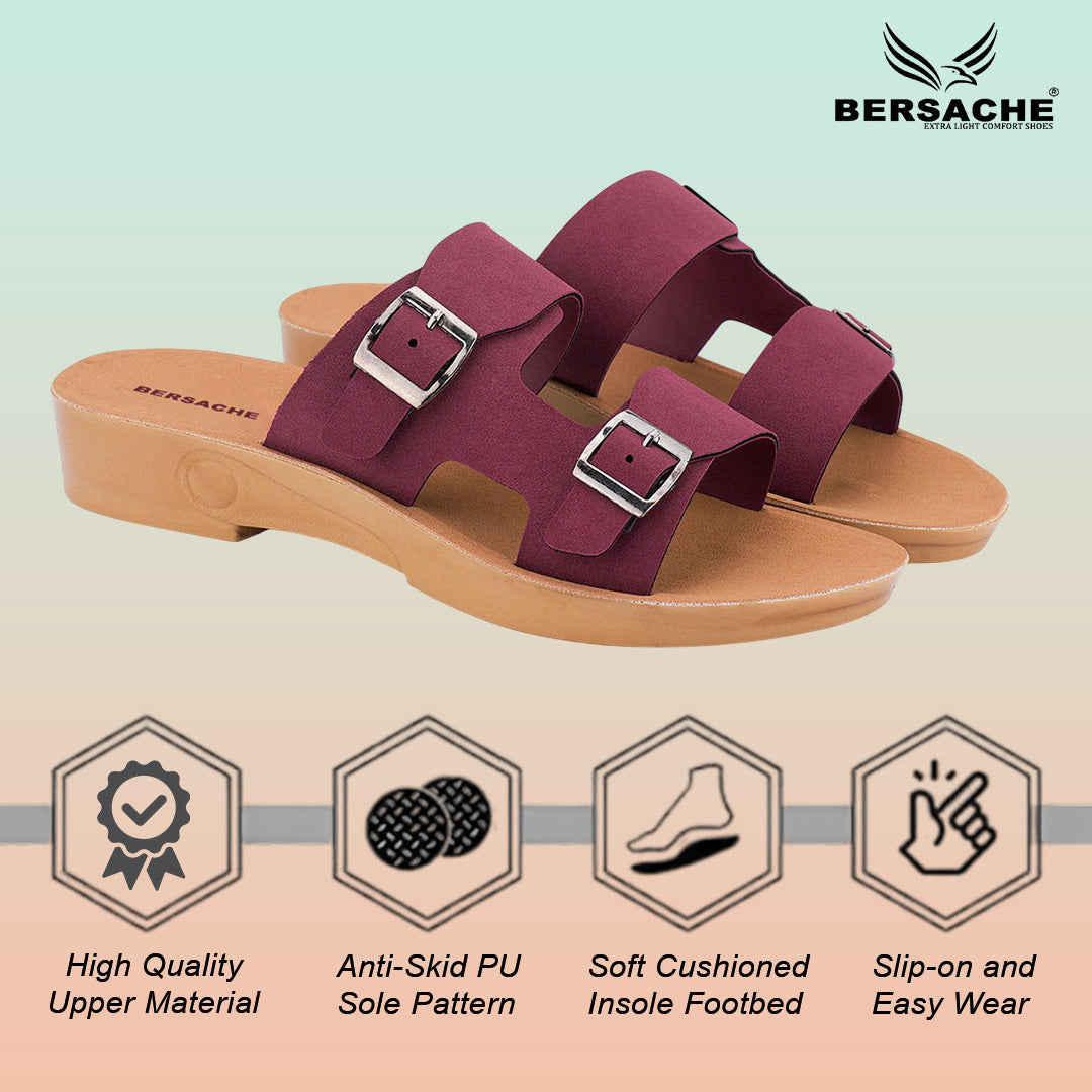 Bersache Extra Soft Classic Casual with  Regular wear with Ultra Soft & Flexibility Technology Sandal's For Women's & Girl's-Brown-6233