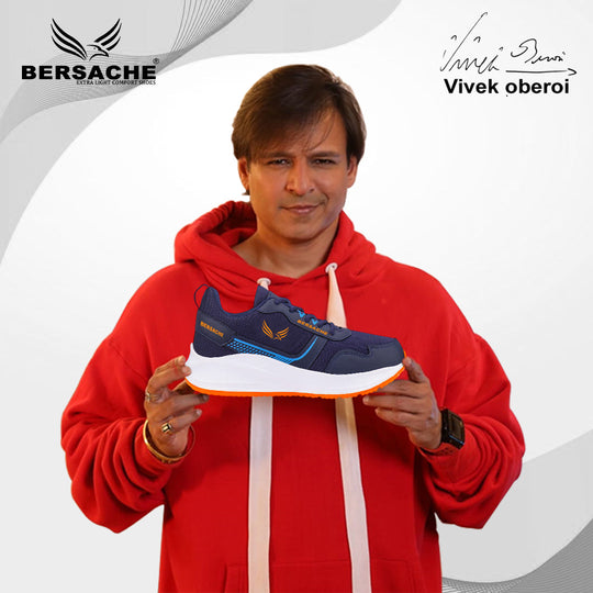 Bersache Premium Sports,Gym, Trending Stylish Running Shoes For Men (8107-Blue)