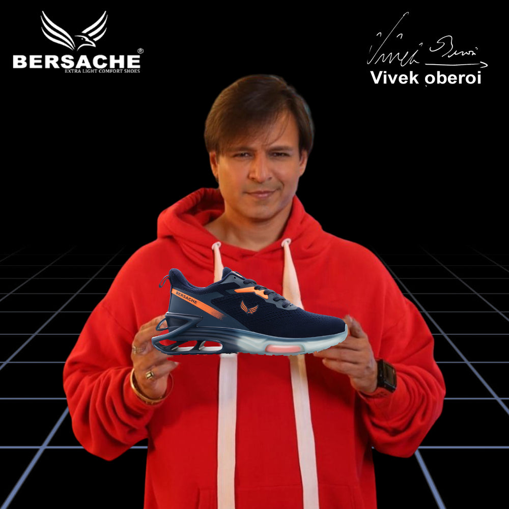 Bersache Sneaker, Loafers ,Sports With Extra Comfort Sneakers For Mens  (9193-Navy Blue)