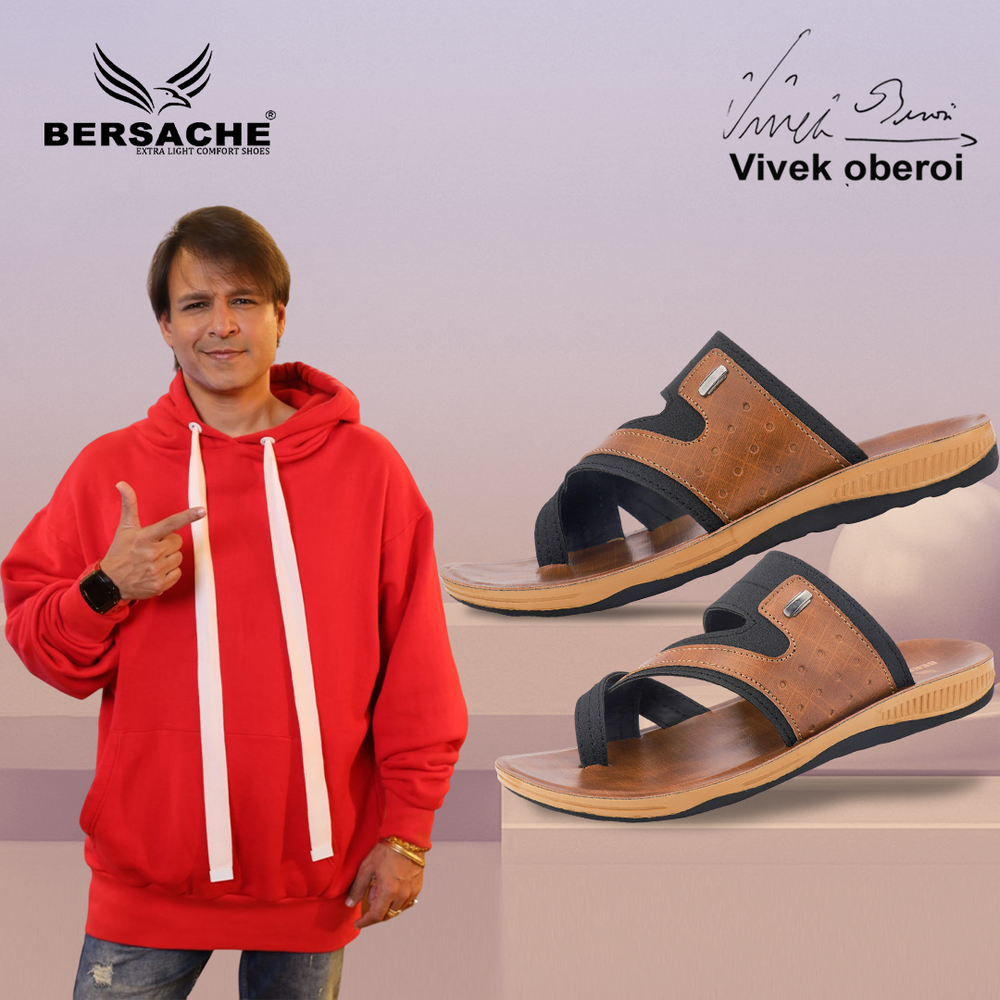 Bersache Extra Soft Classic Casual with  Regular wear with Ultra Soft & Flexibility Technology Sandal For Men's & Boy's-Black-6216