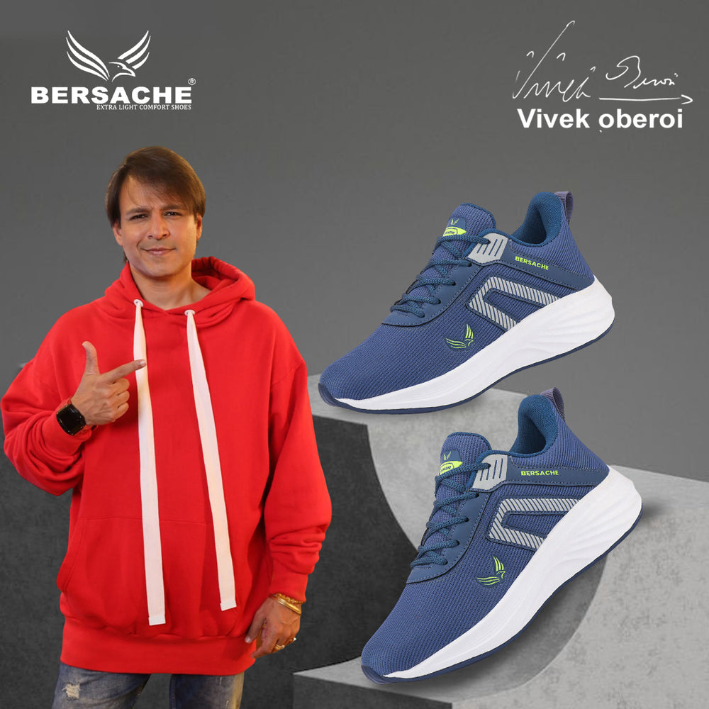 Bersache Premium Sports,Gym, Trending Stylish Running Shoes For Men 8081-Blue