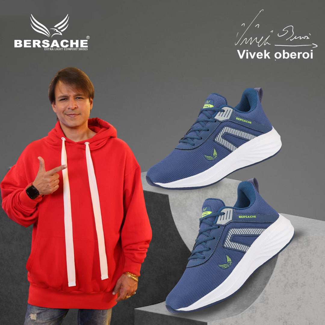 Bersache Premium Sports,Gym, Trending Stylish Running Shoes For Men 8081-Blue