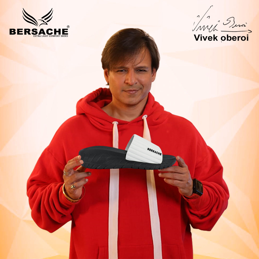 Bersache Extra Soft Classic Casual with  Regular wear with Ultra Soft & Flexibility Technology Slipper For Men's (Black)-6332.