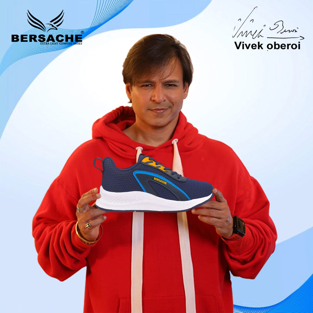 Bersache Premium Sports,Gym, Trending Stylish Running Shoes For Men (8089-Blue)
