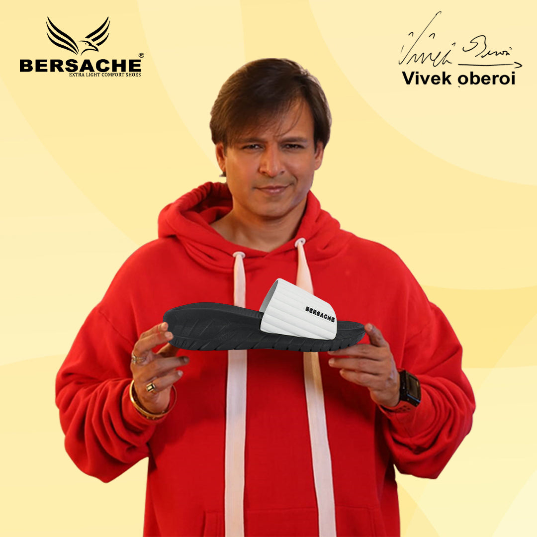 Bersache Extra Soft Classic Casual with  Regular wear with Ultra Soft & Flexibility Technology Flip Flop For Men's-(Black-6332).