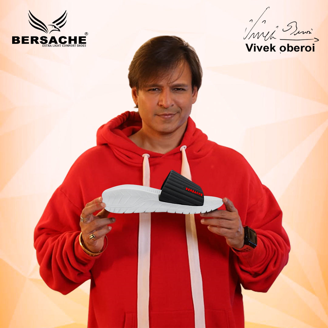 Bersache Extra Soft Classic Casual with  Regular wear with Ultra Soft & Flexibility Technology Slipper For Men's-(White)-6331.