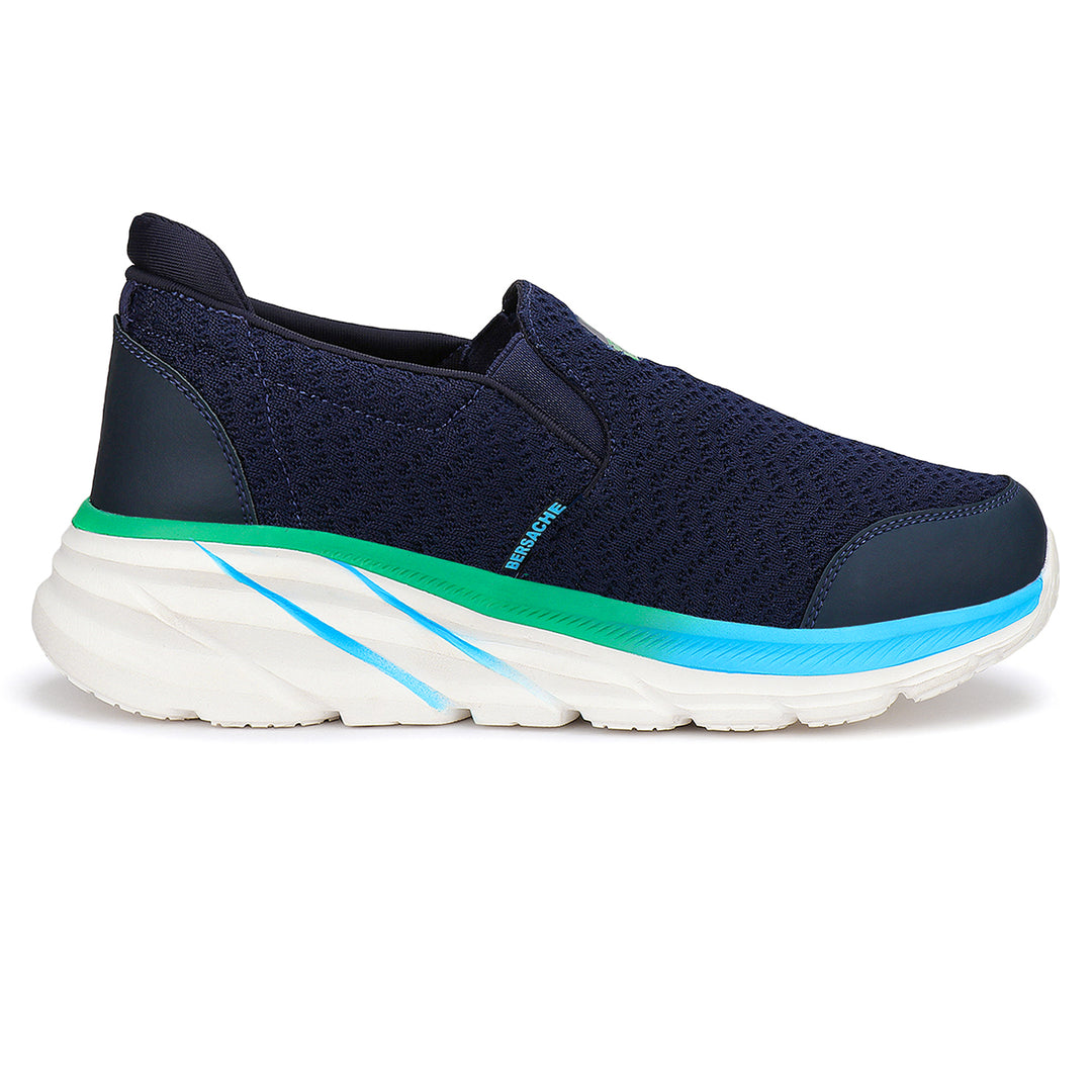 Bersache Lightweight Sports Running Walking Trekking Shoes For Men (9082-Blue)