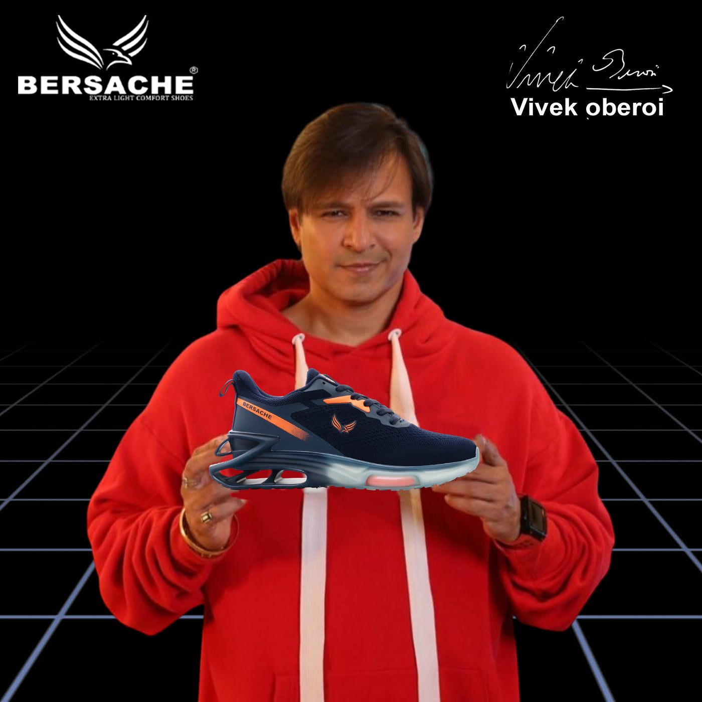 Bersache Premium Sports ,Gym, Trending Stylish Running Shoes For Men  (9193-Navy Blue) .