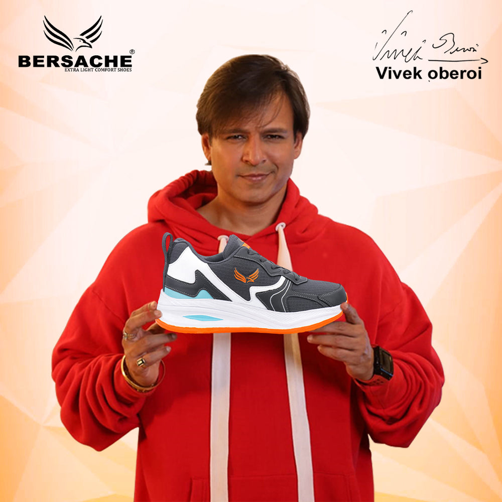 Bersache Casual Sneaker shoe for Men| Soft Cushioned Insole , Slip-Resistance Casuals For Men (8118-Blue)