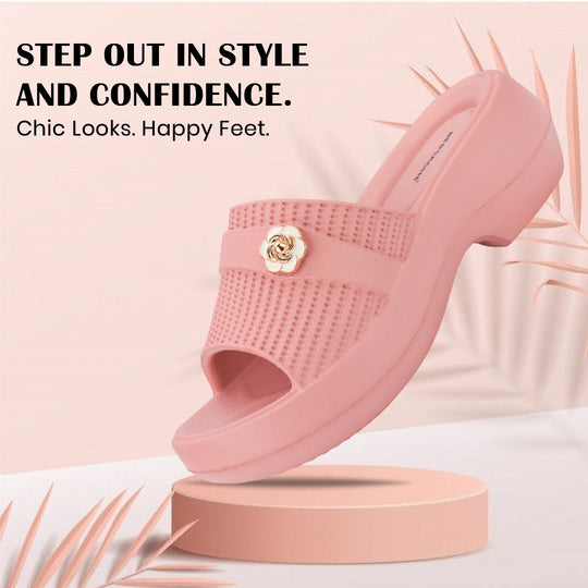 Bersache Extra Soft Classic Casual  with Regular wear with Ultra Soft & Flexibility Technology Sandals for Women's-(6292-Pink)