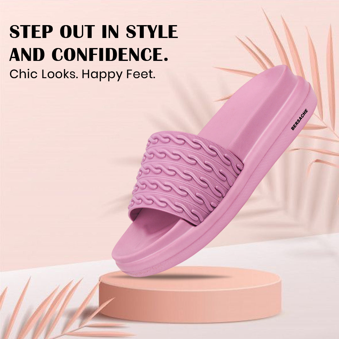 Bersache Extra Soft Classic Casual CHAPPAL with  Regular wear with Ultra Soft & Flexibility Technology  Slippers for Women's-(6337-Pink).