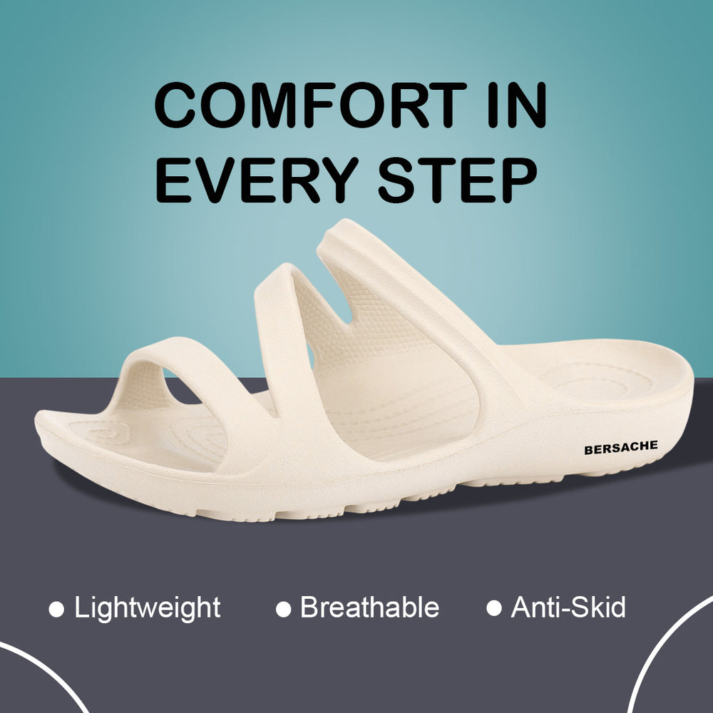 Bersache Extra Soft Classic Casual with  Regular wear with Ultra Soft & Flexibility Technology Flip-Flop for Women's & Girl's (6251-Beige)