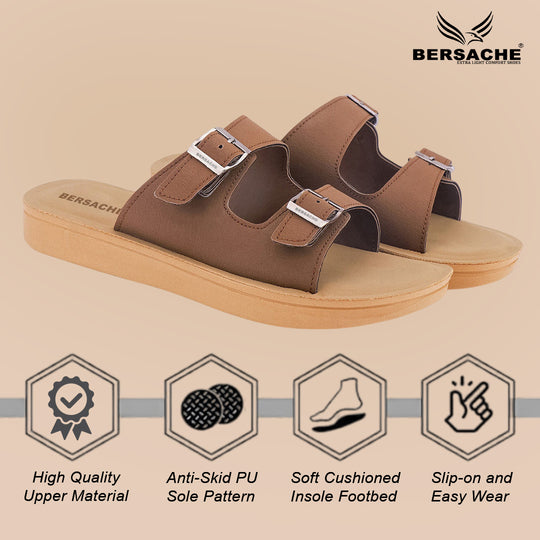 Bersache Extra Soft Classic Casual with  Regular wear with Ultra Soft & Flexibility Technology Flip Flop For women's/Girl's-(Brown-6225)