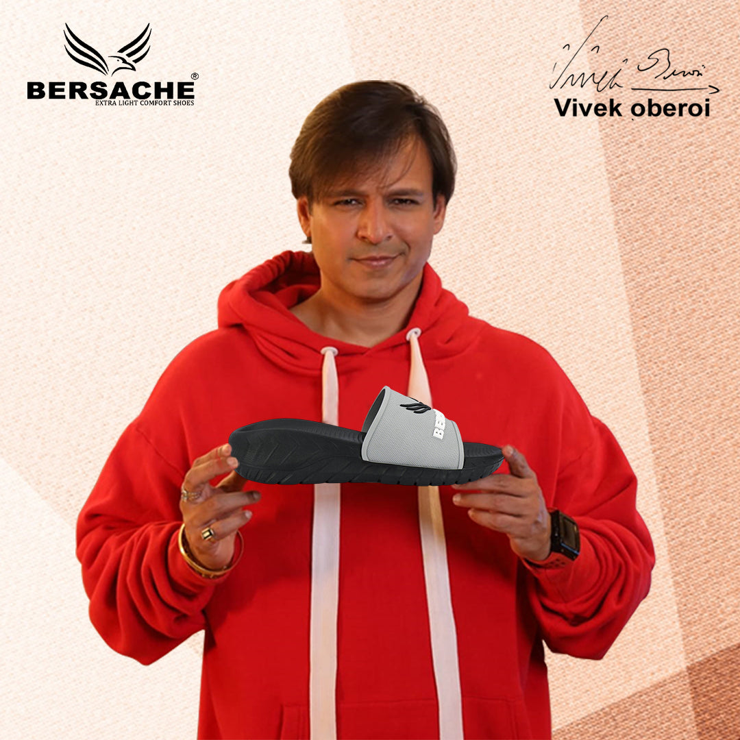 Bersache Extra Soft Classic Casual with  Regular wear with Ultra Soft & Flexibility Technology Slipper For Men's (black-6329).
