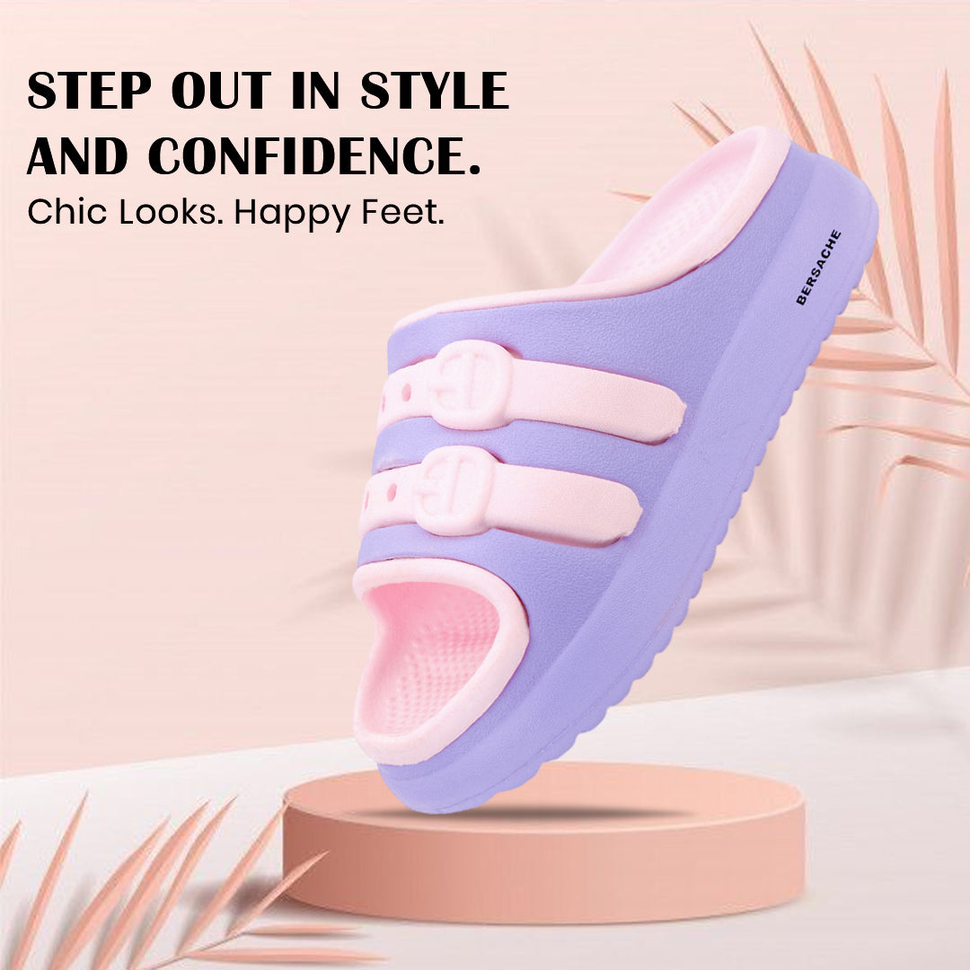 Bersache Extra Soft Classic Casual CHAPPAL with  Regular wear with Ultra Soft & Flexibility Technology Sandal for Kids's - Purple -6322.
